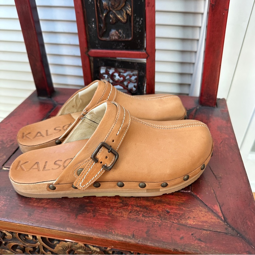 Kalso Shanti Tan Leather Mules